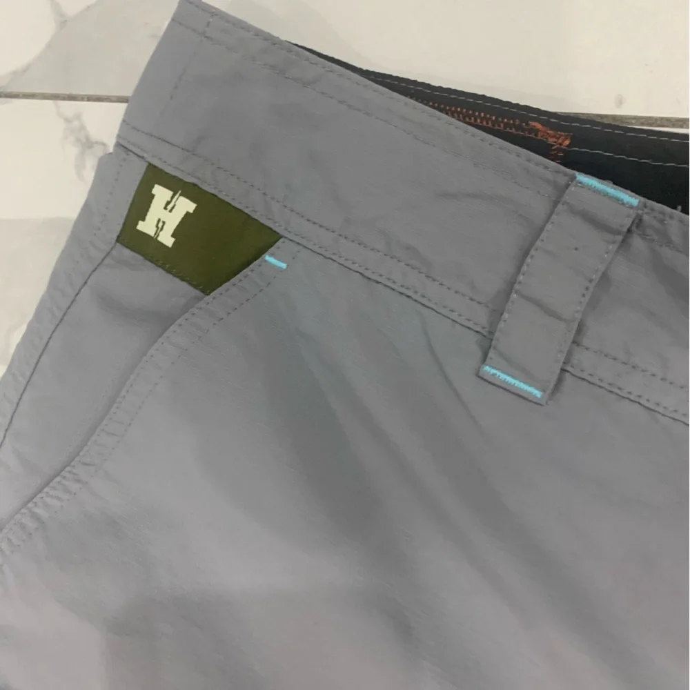 Howler Brothers Shorts Mens 36 Horizon Hybrid Blue Gray Nylon Ripstop Quick Dry - Picture 7 of 12